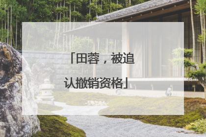 田蓉，被追认撤销资格